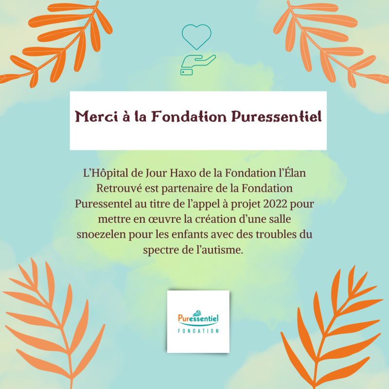 Création d’une salle Snoezelen avec le soutien de la Fondation Puressentiel.